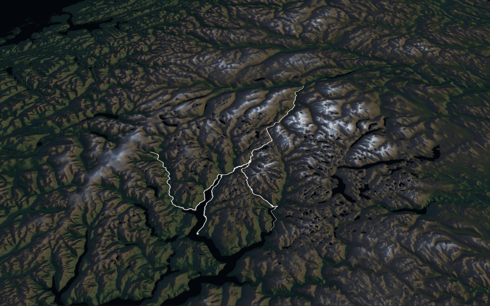 The BerserkOS atlas: one demo call in Skjolden, drawn on the terrain of inner Sogn